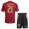 Conjunto (Camiseta+Pantalón Corto) Bélgica Castagne 21 Primera Equipación Euro 2024 - Niño